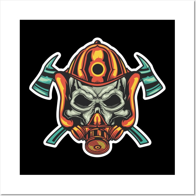 axe skull Wall Art by tdK